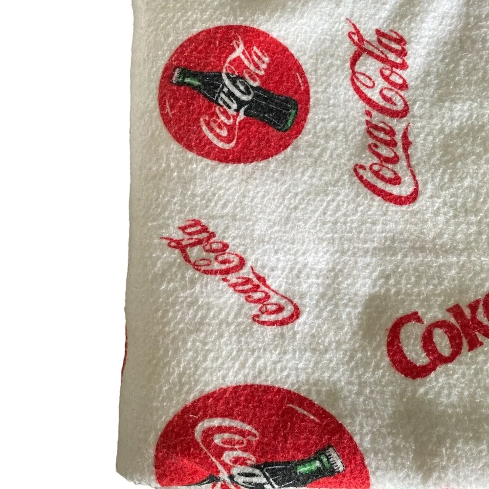 Vintage 1997 The Coca Cola Brand Coke Bottle Logo Blanket